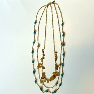 Lilly Pulitzer three strand necklace with fishes